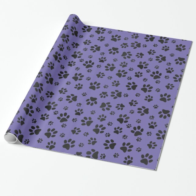 Cadeau Papier d'habillage de conception Empreintes de pat (Déroulé)