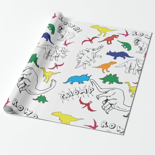 Cadeau Papier Dinosaure (Déroulé)