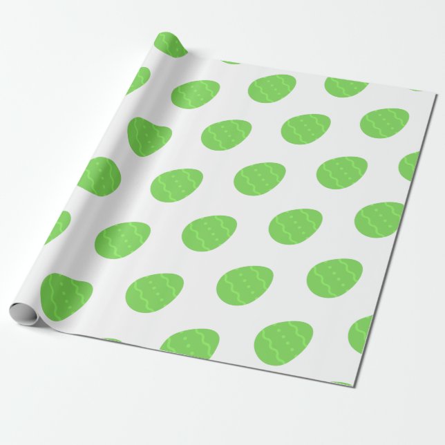 Cadeau Papier écolo Motif Oeuf de Pâques (Déroulé)
