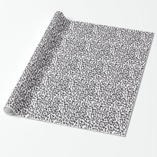 Cadeau Papier Empreinte de léopard noir et blanc