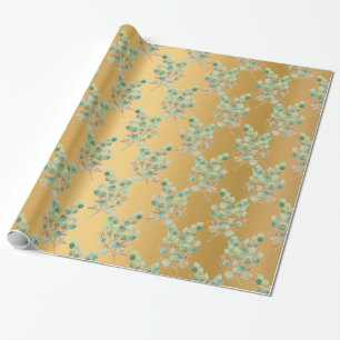 CADEAU PAPIER EN ÉPAULE OR EUCALYPTUS LUXE
