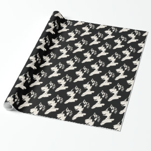 Cadeau Papier enroué enroué de chien de traîneau de chiot
