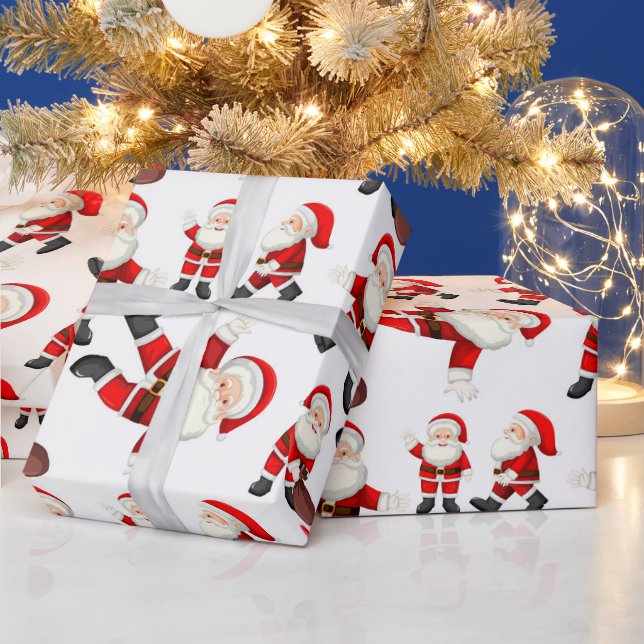 Cadeau Papier enveloppant "Dancing Père Noël" (Vacances)