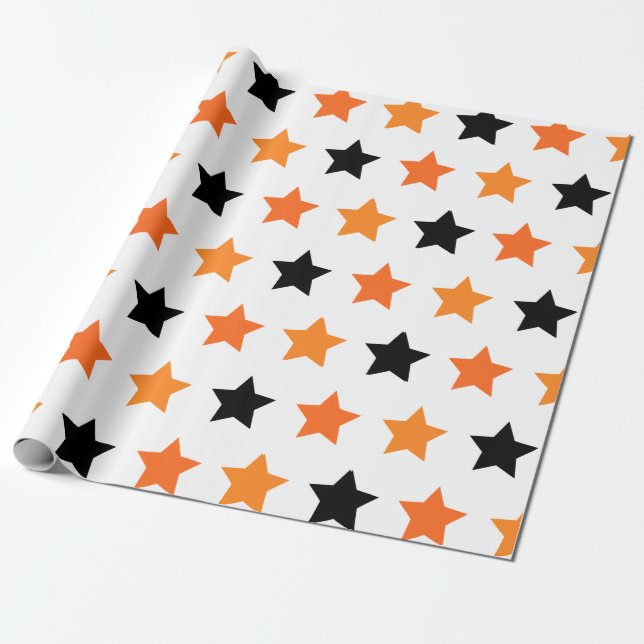 Cadeau Papier enveloppant des étoiles d'Halloween (Déroulé)