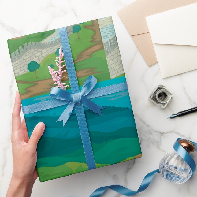 Cadeau Papier Enveloppant La Grande Muraille De Chine (Créateur téléchargé)