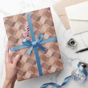 Cadeau Papier enveloppant pour Noël. à damiers motif.