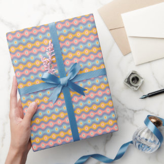 Cadeau Papier enveloppant pour Noël dans un style rétro.