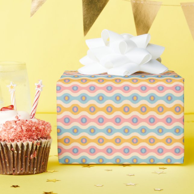 Cadeau Papier enveloppant pour Noël dans un style rétro. (Fête d'anniversaire)