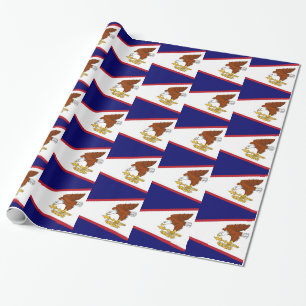 Cadeau Papier enveloppé avec Drapeau des Samoa américaine