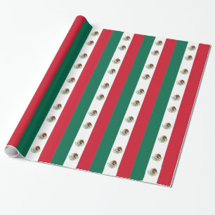 Cadeau Papier enveloppé avec Drapeau du Mexique