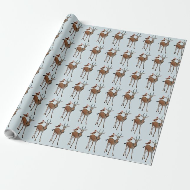Cadeau Papier FESTIVE ANTELOPE & OWL (Déroulé)