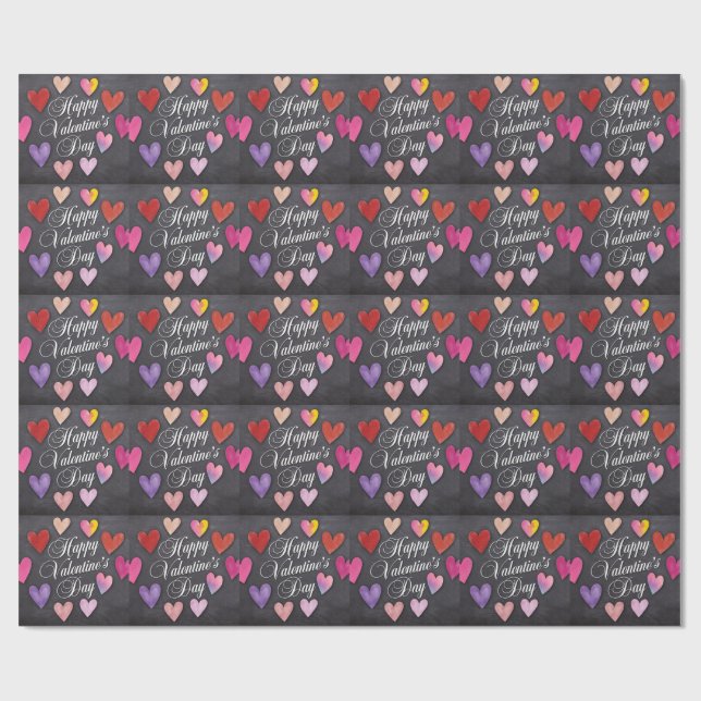 Cadeau Papier Heureuse Sainte-Valentin (Plat)