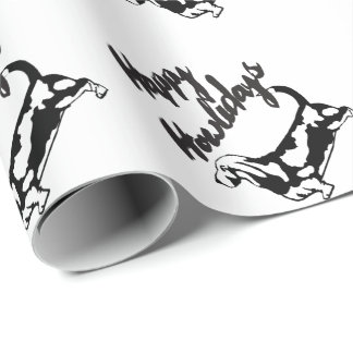 Cadeau Papier heureux de chien de Basset Hound de Noël de