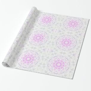 Cadeau Papier Kaleidoscope Coeurs rose et blanc