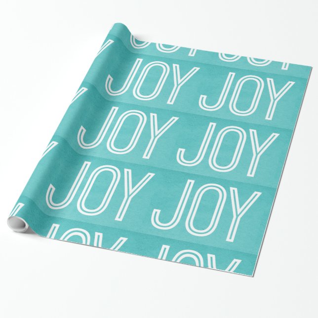 Cadeau Papier Kraft Joy Wrapping, Aqua (Déroulé)