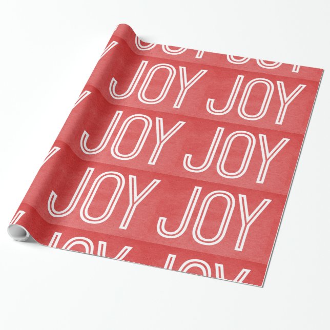 Cadeau Papier Kraft Joy Wrapping, Rouge (Déroulé)
