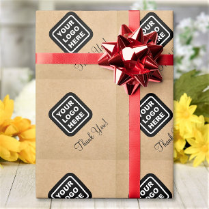 Cadeau Papier Kraft Logo d'entreprise personnalisé Merci