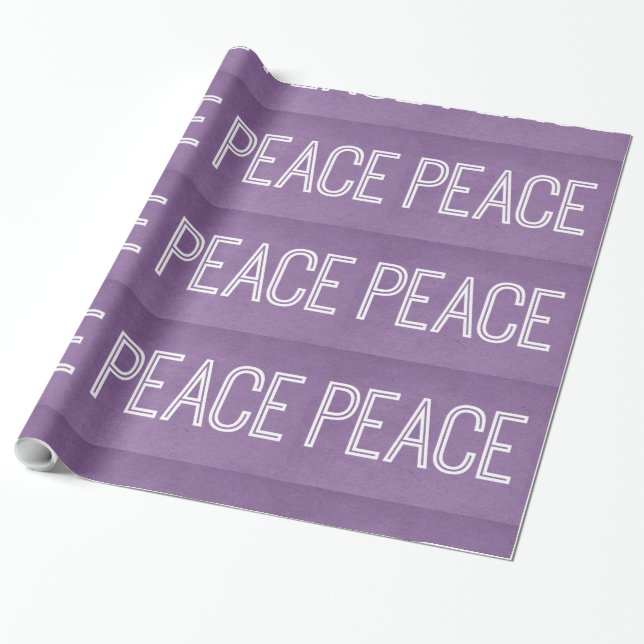 Cadeau Papier Kraft Peace Wrapper, violet (Déroulé)