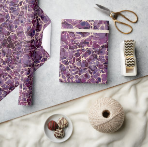 Cadeau Papier marbré Vintage violet
