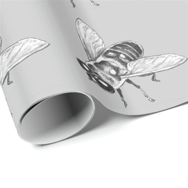 Cadeau Papier mignon d'insecte d'abeille de papier (Coin rond)
