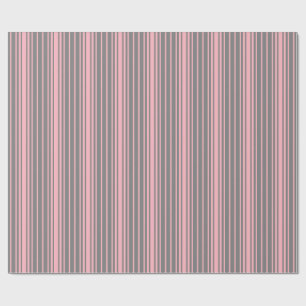 Cadeau Papier Motif à enveloppement gris et rose clair