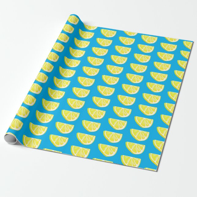 Cadeau Papier Motif à lessive citron (Déroulé)