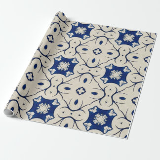 Cadeau Papier Motif bleu intense