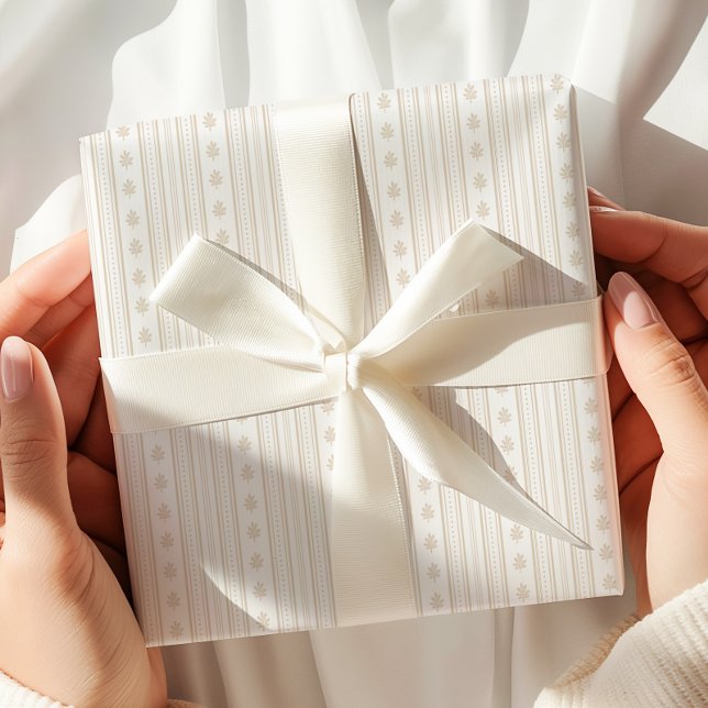 Cadeau Papier Motif couleur beige neutre (Créateur téléchargé)
