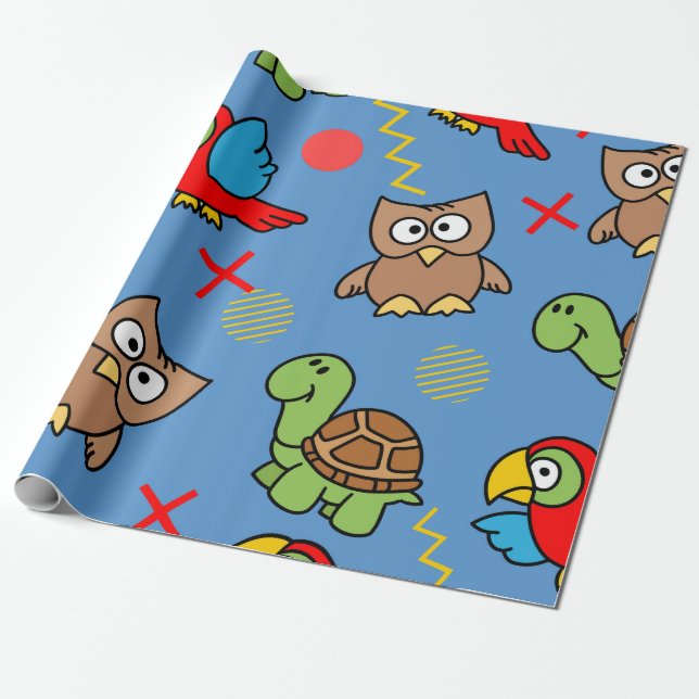 Cadeau Papier motif de conception animale (Déroulé)