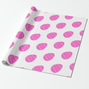 Cadeau Papier Motif d'écorce d'Oeuf de Pâques rose