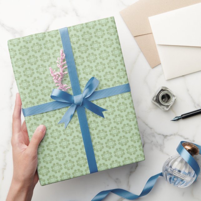 Cadeau Papier Motif d'écorce d'olive verte Guyenne (Cadeaux)