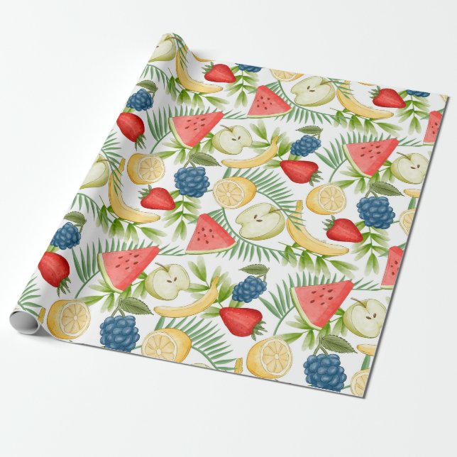 Cadeau Papier Motif d'été (Déroulé)