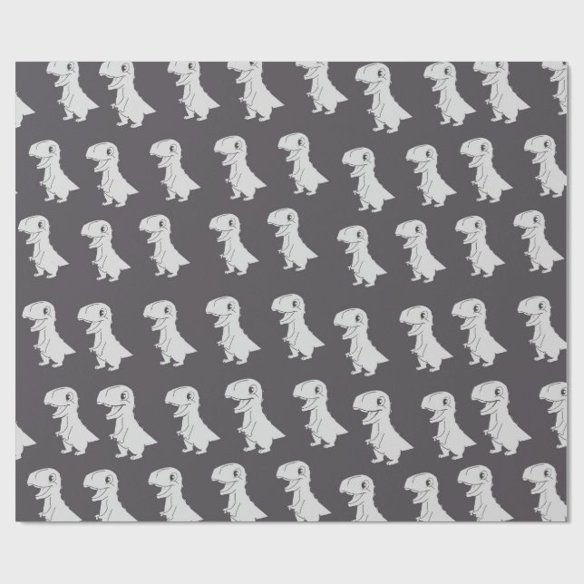 Cadeau Papier Motif Dinosaure (Plat)
