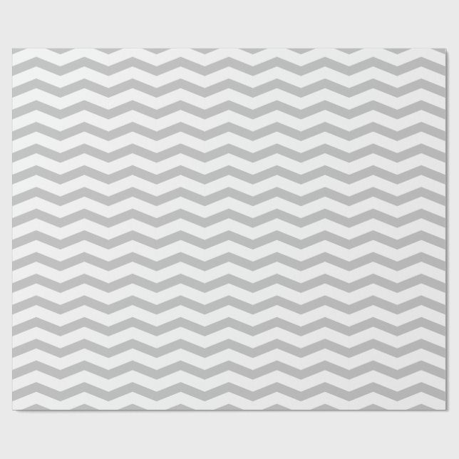 Cadeau Papier motif du chevron gris (Plat)