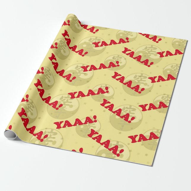 Cadeau Papier Motif Karate (Déroulé)