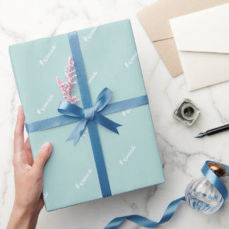 Cadeau Papier Motif moderne bleu et blanc de Noël