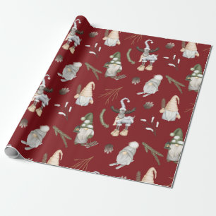 Cadeau Papier Motif nordique de Noël