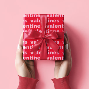 Cadeau Papier Motif pour valentines rouges et roses