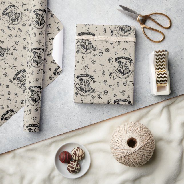 Cadeau Papier mouchoir beige à motif HOGWARTS™ (Artisanat)