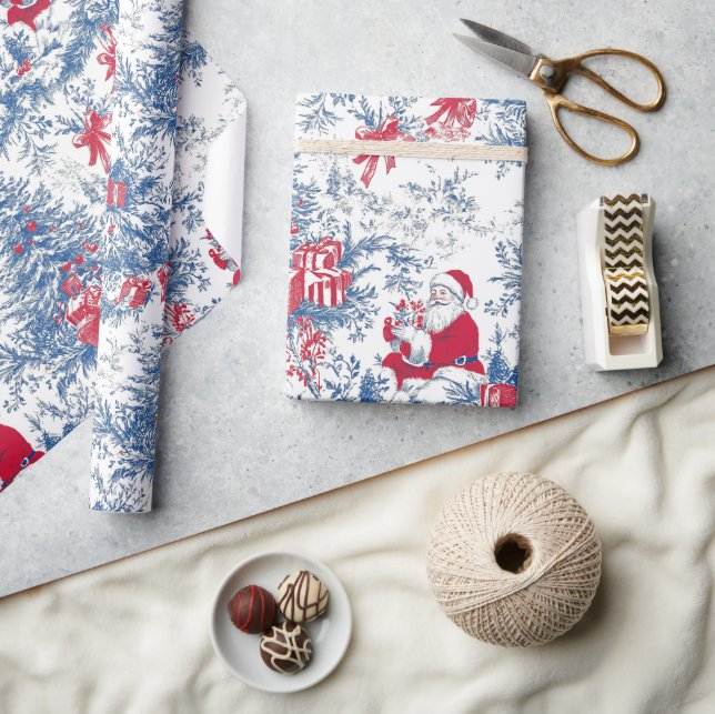 Cadeau papier numérique Noël-Toile Chinoiseries (Artisanat)