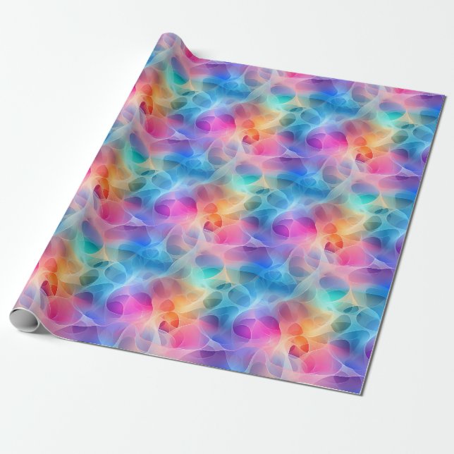 Cadeau Papier peint abstrait arc-en-ciel fluide (Déroulé)