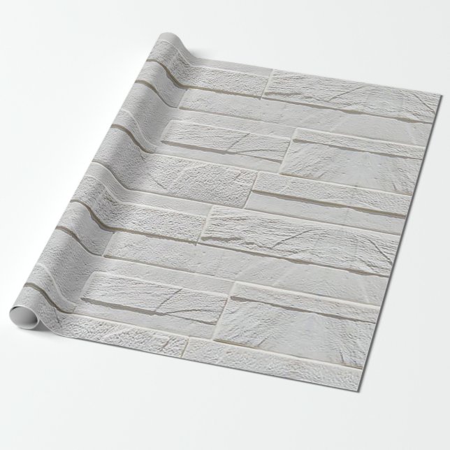 Cadeau Papier peint adhésif brique blanche (Déroulé)