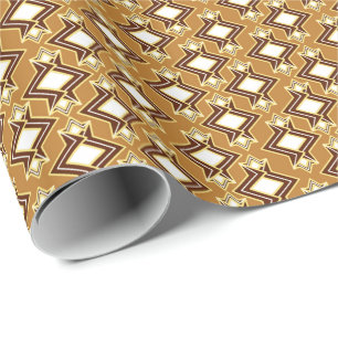 Cadeau Papier peint Art Déco, brun et beige
