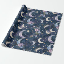 Papier peint céleste Jardin éclairé par la lune | 