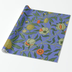 Cadeau Papier peint coloré Grenade Bleue de William Morri