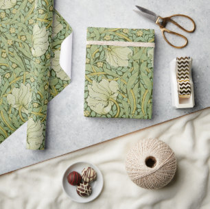 Cadeau Papier peint floral bleu Pimpernel de William Morr
