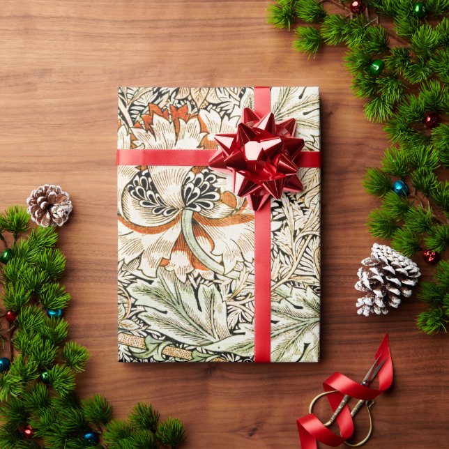 Cadeau Papier peint floral Chèvrefeuille de William Morri (Cadeau de vacances)
