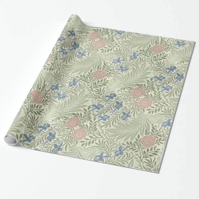 Cadeau Papier peint floral de Larkspur de William Morris (Déroulé)