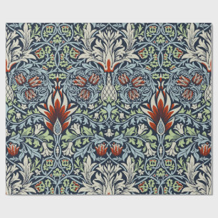 Cadeau Papier peint floral Morris Navy Blue Snakeshead