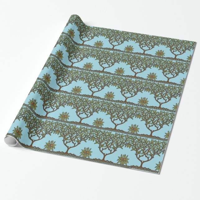 Cadeau Papier peint frise d'arbre de William Morris (Déroulé)